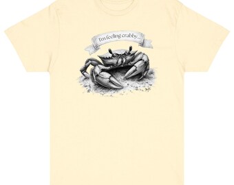 I’m Feeling Crabby - Unisex fine jersey tee, beach wear, beach clothing, crabs, sarcastic tee,