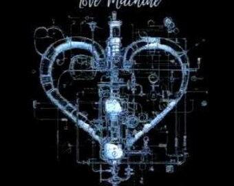 Love Machine - Maglietta unisex a maniche corte con scollo a V - amore, tecnologia, arte, scienza, maglietta grafica, San Valentino, fidanzato, fidanzata, sexy