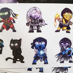 Mortal Kombat Chibi Sticker Sheet