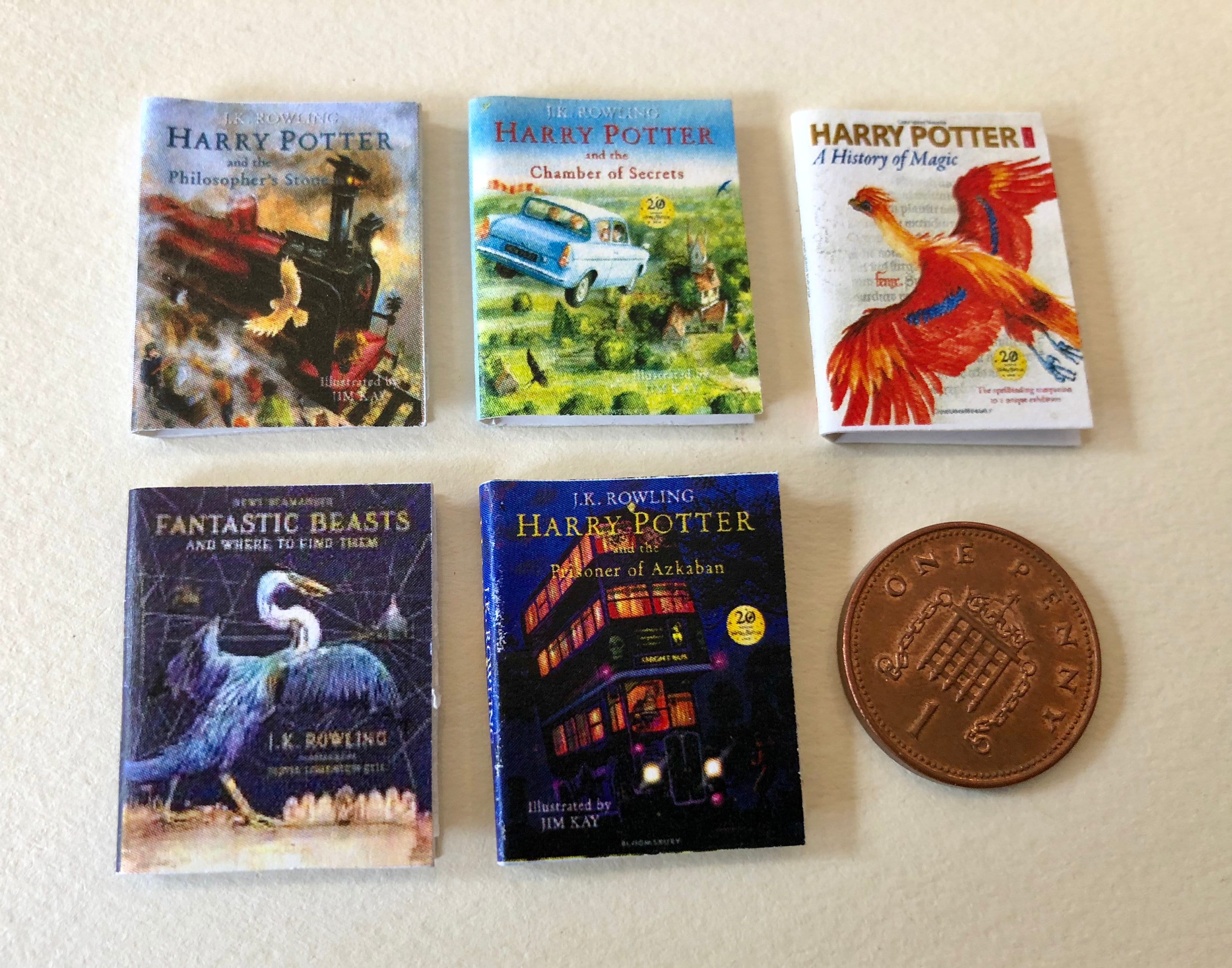 Harry Potter illustrated books x 5. 1:12 scale | Etsy