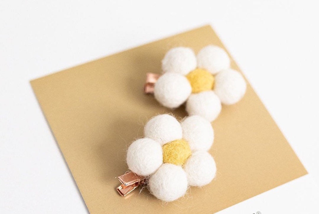 Daisy Hair Clip Daisy Flower Clip Toddler Girls Daisy Hair Etsy