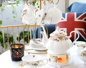 Luxury English Style Breakfast Tea Set Bone China 15 pieces