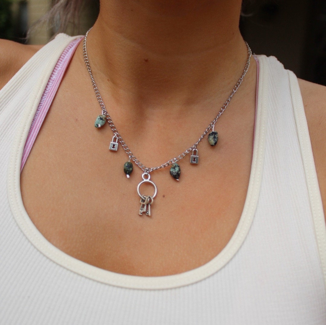 Key Ring Necklace Etsy