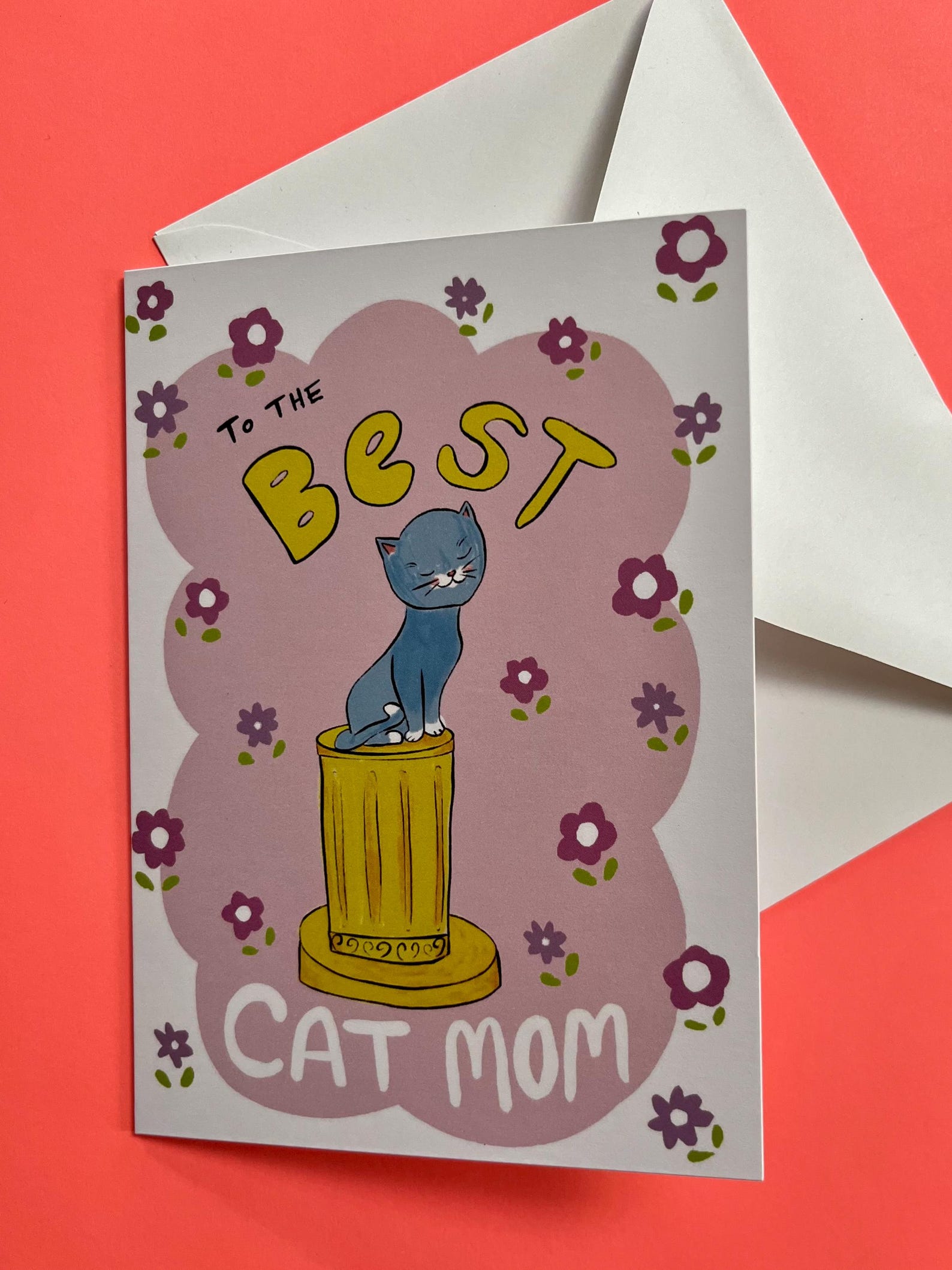 To the Best Cat Mom Card – Funny Cat Mom Greeting Card – Purr-fect for ...