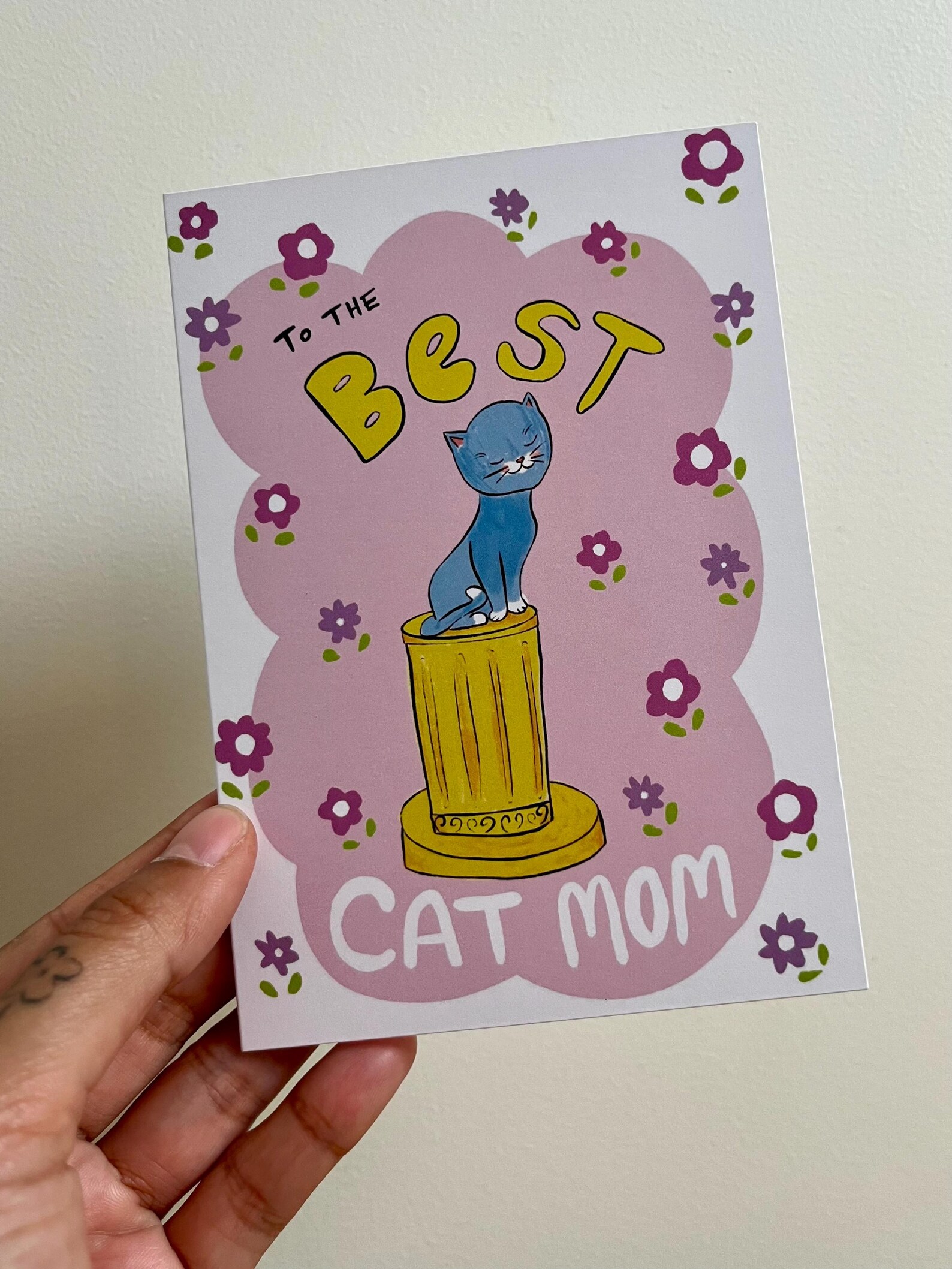 To the Best Cat Mom Card – Funny Cat Mom Greeting Card – Purr-fect for ...