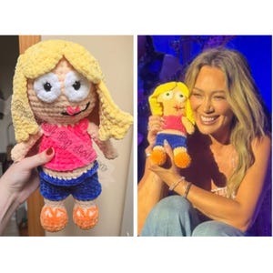 Lizzie Mcguire doll throwback Hilary 2000s nostalgia girl custom crochet made to order