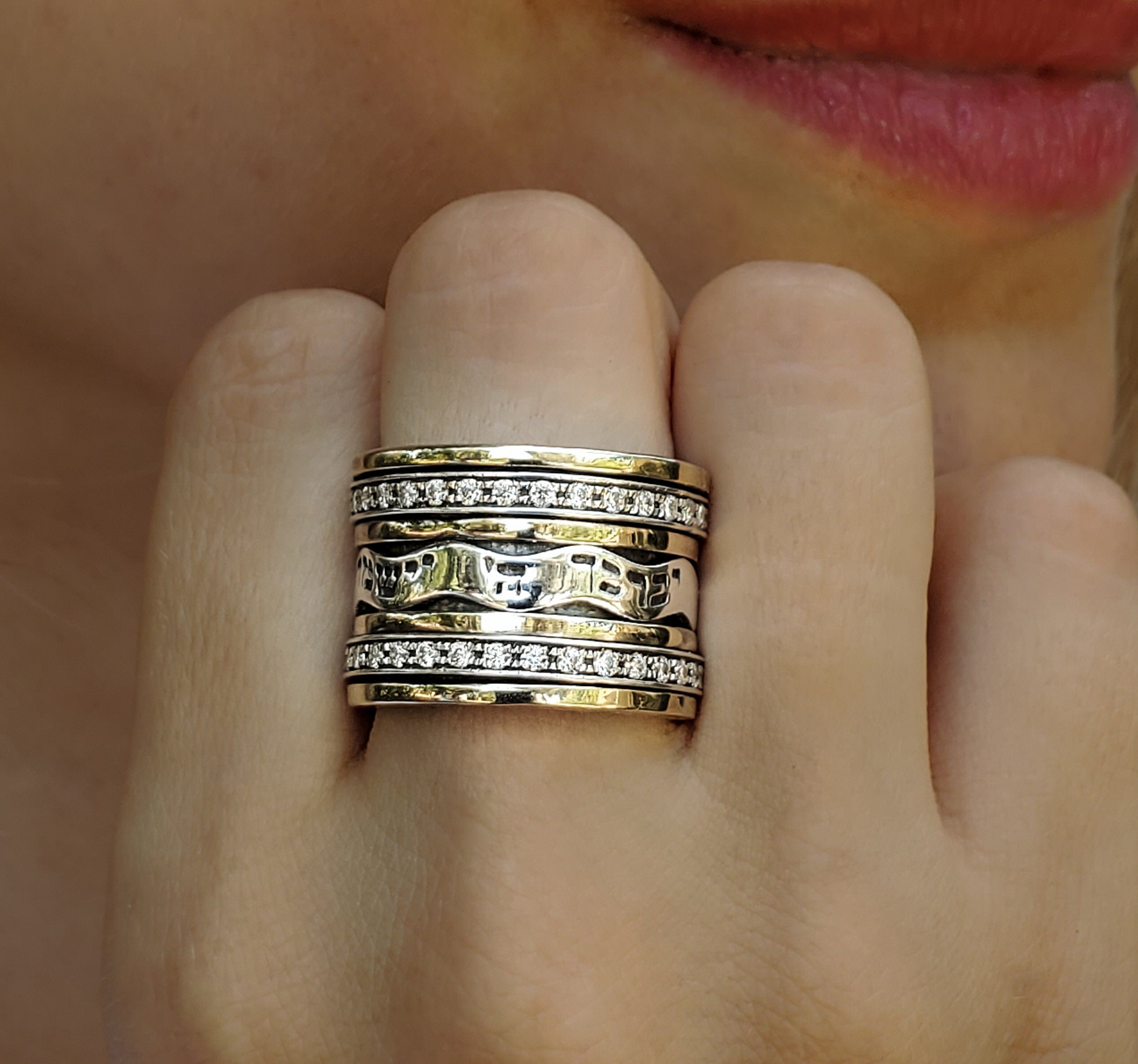 I Am My Beloved Ring, Hebrew Spinner Ring, Gold Jewish Ring, Jewish Wedding  Rings, Kabbalah Ring, Israeli Rings, Fidget Ring, Statement Ring - Etsy