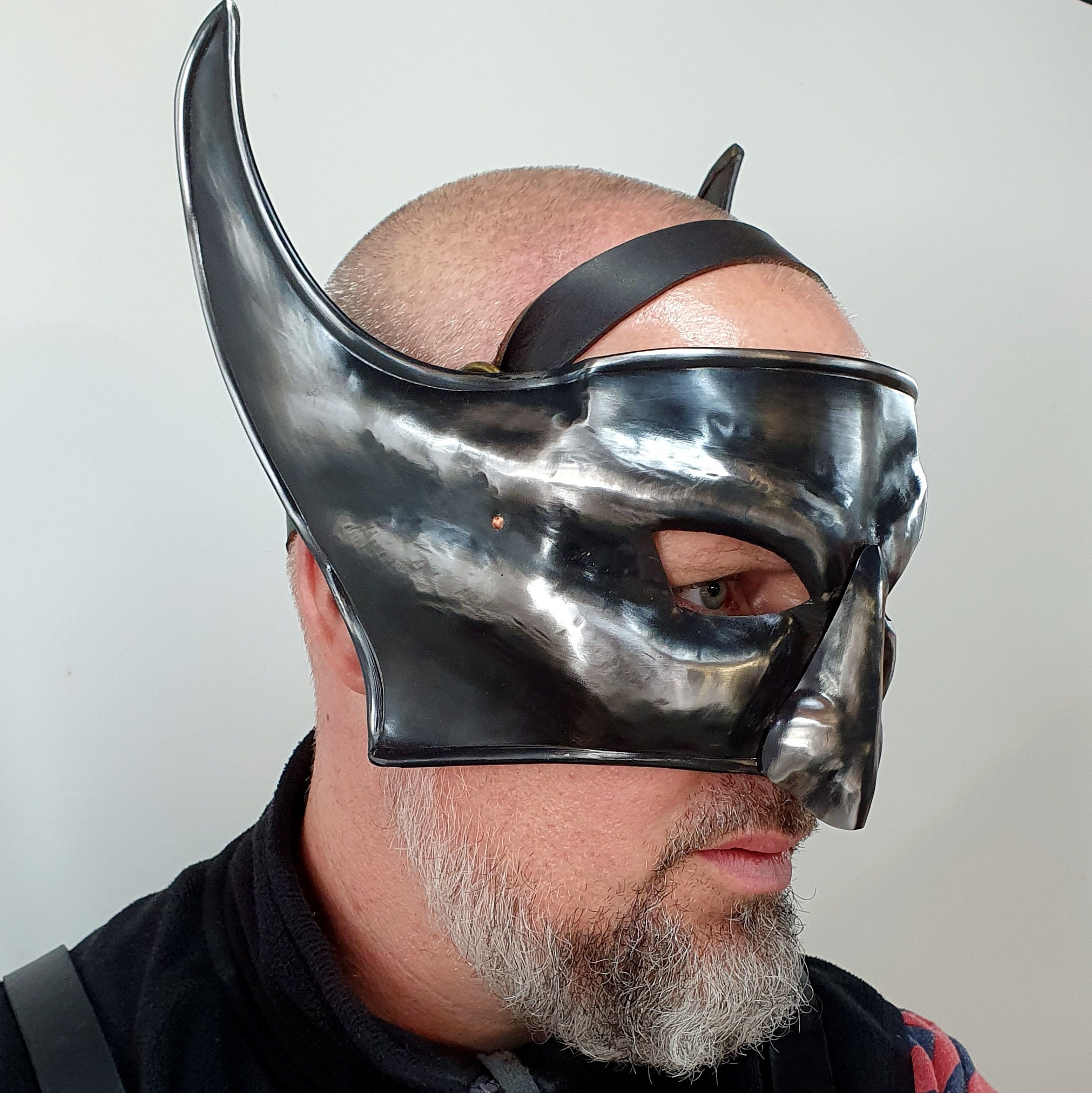 Masque Guerrier Elfe Armor Metal Fantasy Larp Cosplay Théâtre Film
