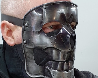 Mask Dead Machine (Skull) - made of steel - for fantasy larp cosplay theater film Halloween