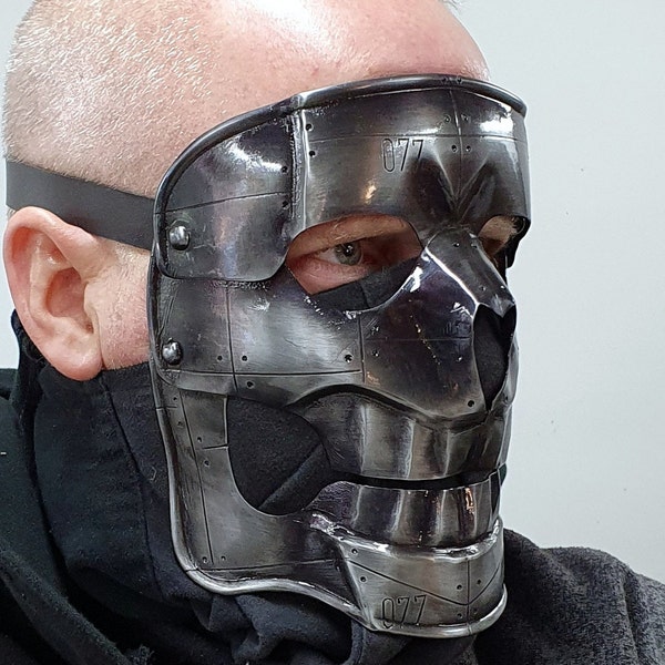 Mask Dead Machine (Skull) - made of steel - for fantasy larp cosplay theater film Halloween