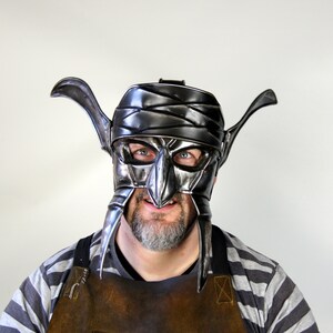 Goblin warrior mask made of steel armor metal fantasy larp cosplay theater film Halloween HerrderRings image 3