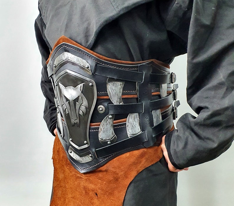 Great Wolf Belt Armor Metal for Fantasy Larp Cosplay Theater Etsy