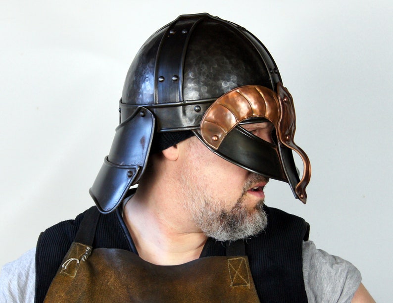 Old Stock Helmet Viking Armor Metal Plate Helmet Fantasy Larp Medieval