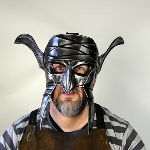 Goblin warrior mask made of steel armor metal fantasy larp cosplay theater film Halloween HerrderRings image 2