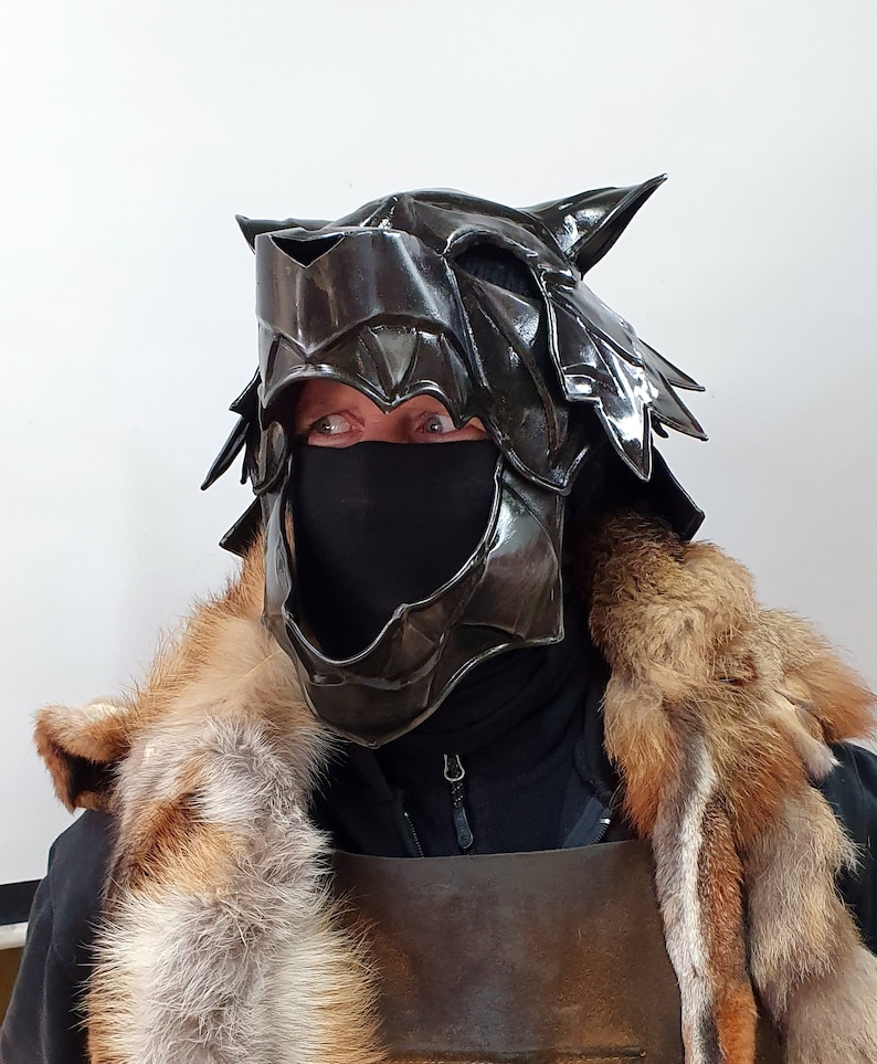 Helmet of the Great Wolf Armor Metal Larp Medieval Cosplay | Etsy