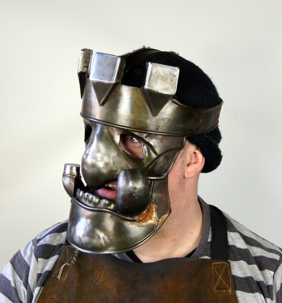 Troll Ogre Mask Sold At Auction: Japanese Kabuki Mask On Wood Panel