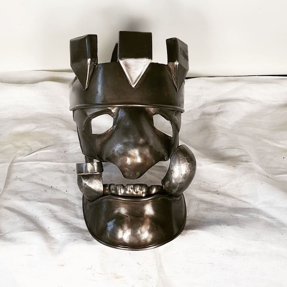 Troll or Ogre Mask Made of Steel - Armor Metal - Fantasy Larp