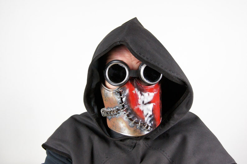 Mask Stitches Armor Metal Steampunk Paintball MadMax End Time Fantasy Larp Cosplay Theater Film Halloween Star Wars image 5