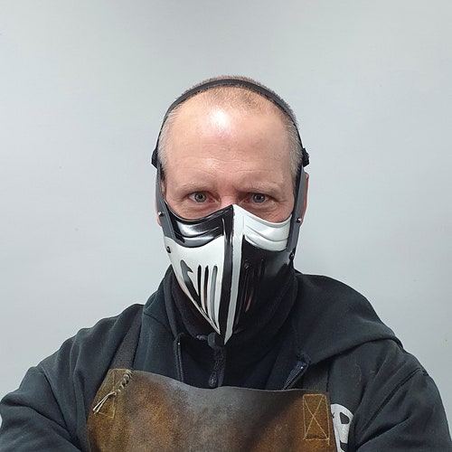 Corona Mask Raven with Interchangeable Inlay - Also usable shops for Biker, Larp, Cosplay, Raider, Theater Movie or Halloween