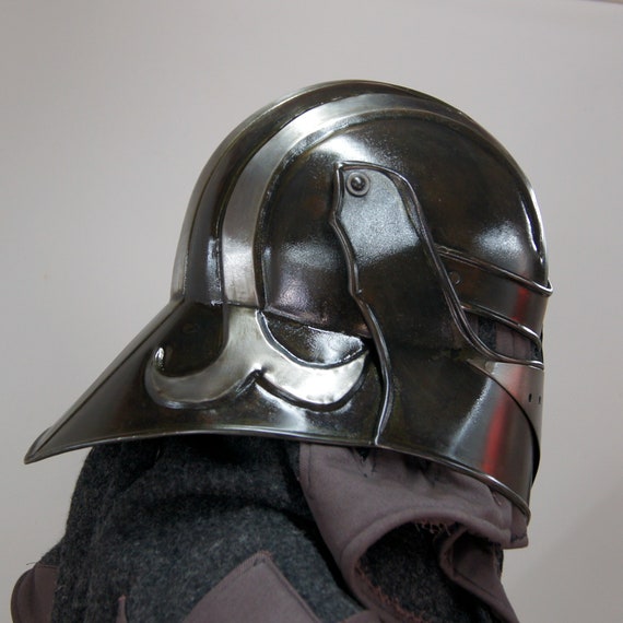 Helm Kopfgeldjager Schaller Rustung Metall Larp Etsy
