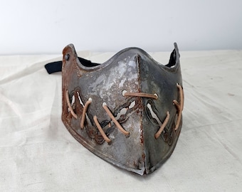 Mask OldSmile Armor Metal Steampunk Paintball MadMax End Time Fantasy Larp Cosplay Theater Film Halloween Star Wars