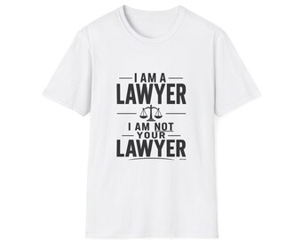 Lawyer T-Shirt | Scales of Justice, Minimalist Typography Tee