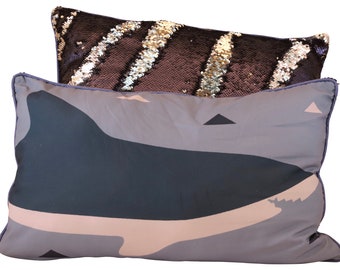 Shark Pillow Reversible Flip Sequin