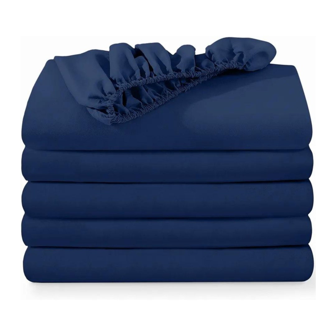 Navy Blue Twin Size Fitted Sheets Pack of 5 Etsy