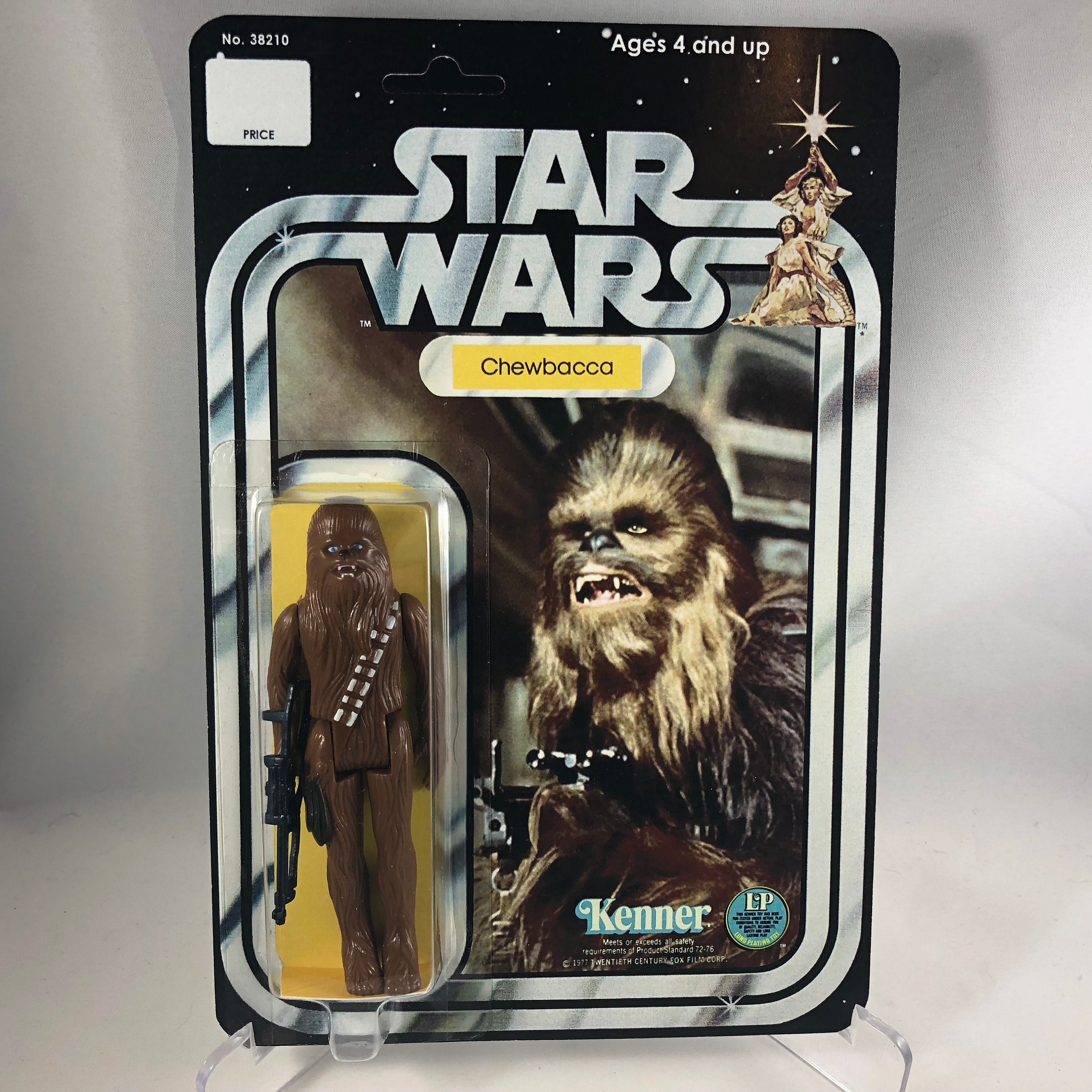 Vintage Star Wars Chewbacca Action Figure Original Bowcaster Kenner 1977 HK 