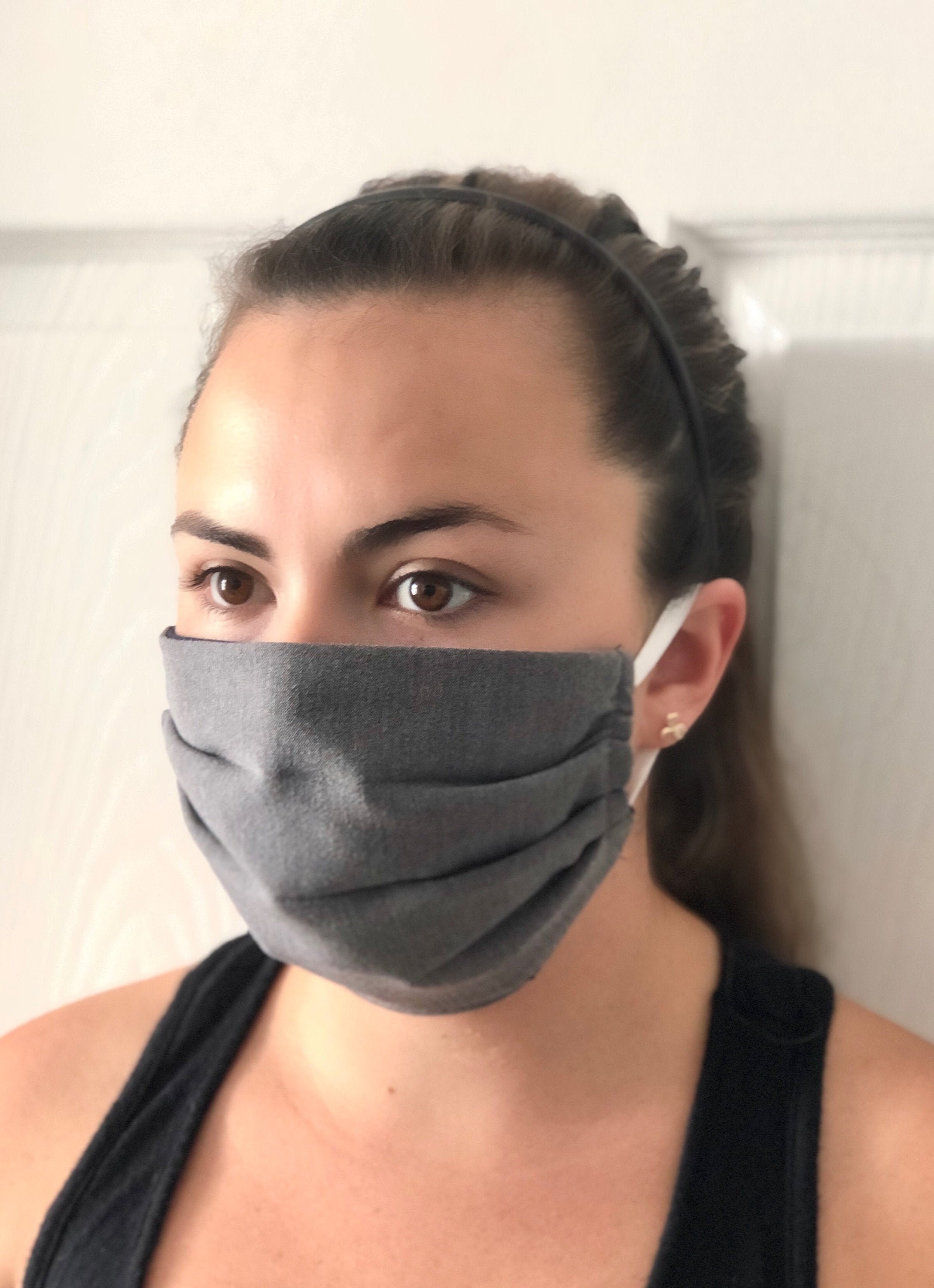 Washable Face mask for adults. 2 layered mask. Cotton face Etsy