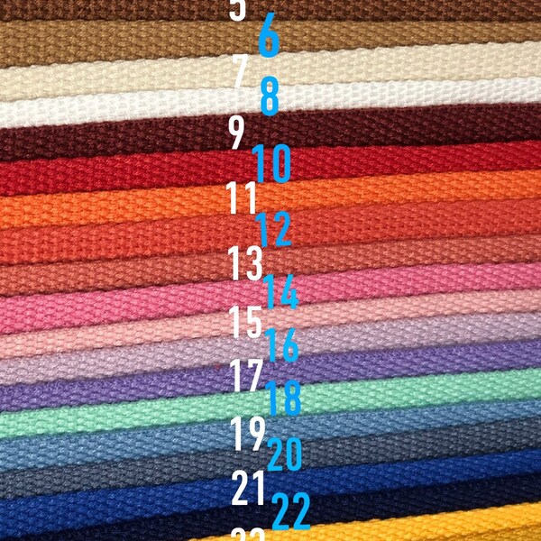 5 Yards~~ 1 inch (25 mm) Cotton webbing. Choose your color