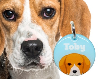 Beagle - The Best In Breed Dog Name Tags by Bashtags (set of 2 tags)