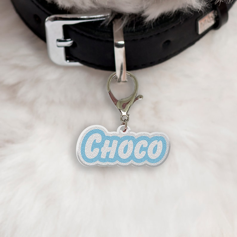 Aluminum Goofy Font Double-Sided Pet ID Tag Dog Tag