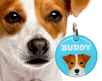 Jack Russell Terrier Dog Name Tag: Durable Acrylic Pet ID