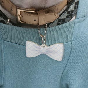 Windowpane Checkers Bowtie Pet ID Tags by Bashtags