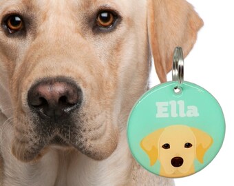 Tan Labrador Retriever - The Best In Breed Dog Name Tags by Bashtags (set of 2 tags)