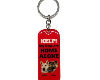 Emergency Pet Alert Keychain: Custom Acrylic Pet Photo Tag