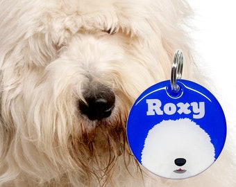 English Sheepdog - The Best In Breed Dog Name Tags by Bashtags (set of 2 tags)
