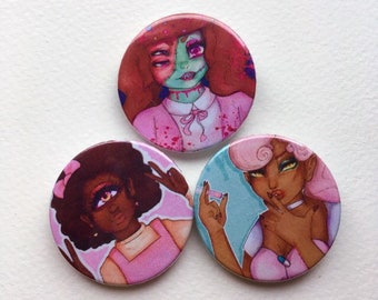 Menhera monster girl badges 38MM