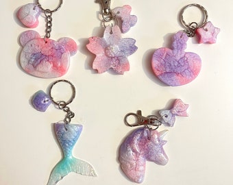 Cute pastel j fashion keyrings