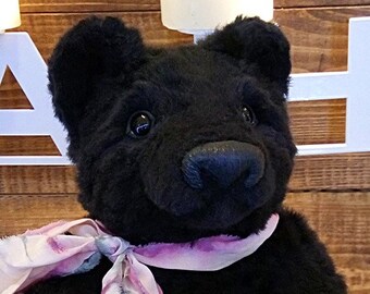 Mr. Dark Night. Artist bear. OOAK.