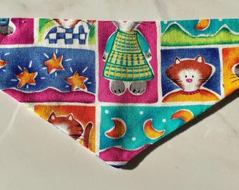 Pet Bandana 100% Cotton Through the Collar - Never Falls Off or Comes Untied for Cats and Dogs