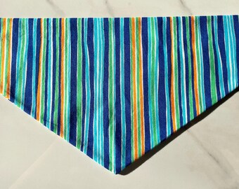 Handmade Cotton Pet Bandana - Through the Collar, Double-Sided for Dogs and Cats