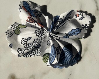 Handmade Cotton Butterfly Hair Clip: Girl's Whimsical Bow