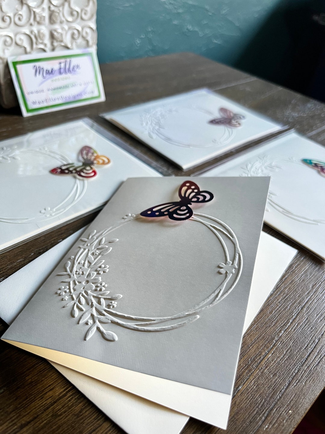 Original Art Butterfly Note Card Set of 4, Size A2 - Etsy