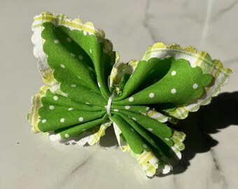 Handmade Cotton Butterfly Hair Clip: Whimsical Girl's Hair Bow