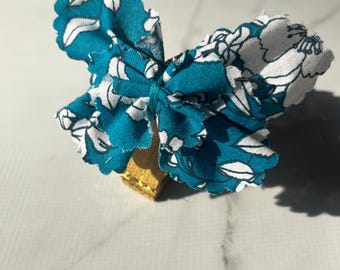 Handmade Cotton Butterfly Hair Bow: Girl's Hair Clip