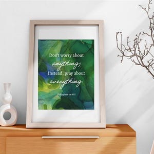 Philippians 4:6 Bible Verse Wall Art | Christian Printable | Scripture Art Download | Do Not Be Anxious | Faith Decor | Bible Quote