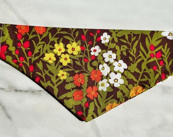 Handmade Cotton Pet Bandana - Through the Collar, Double-Sided for Dogs and Cats