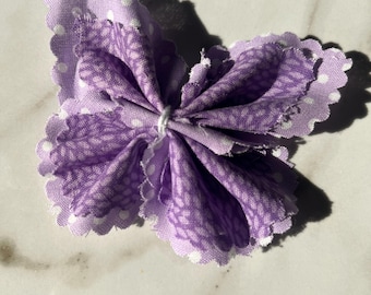 Handmade Cotton Butterfly Hair Clip: Girl's Whimsical Bow